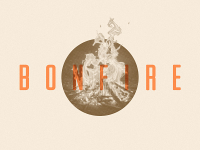 Bonfire Test bonfire camp fire halftone illustration photo photography print retro vintage woods