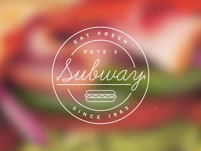 Subway Retro badge blur fast food fresh logo pete restaurant sandwich submarine subway vintage