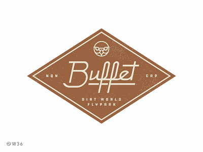 W36 - DWFP Buffet badge brand buffet food geometric lettering logo retro sign stroke vintage