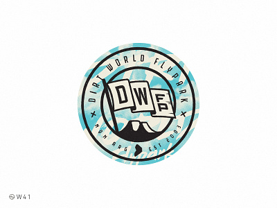 W41 - DWFP bmx branding circle dirt flag illustration ipad pro jump park procreate sport sticker world