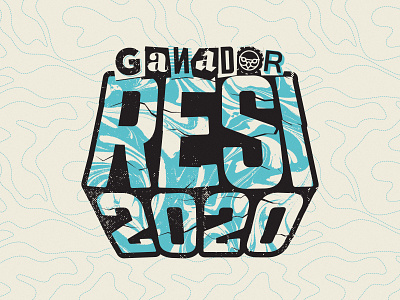 Ganador Resi2020 bicycle bmx branding dirt flypark illustration jump lettering sticker texture trash type typography vector world