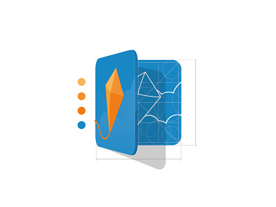 Specification Document app blueprint clouds color grid icon shadow wireframe