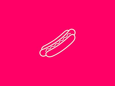 Hot Dog color dog food hot icon sandwich sausage simple