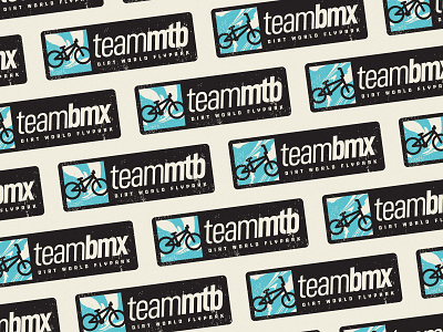 Team BMX or Team MTB? bicycle bmx branding dirt extreme icon illustration jump mtb rectangle sport sticker stickermule team vector