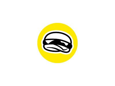 Cheeseburger burger cheese cheeseburger floating food hamburger icon illustration levitating logo simple vector