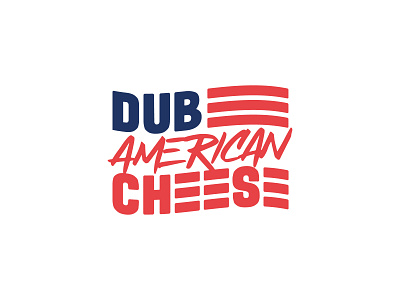 Dub American Cheese brand branding checkered food hamburger illustration logo packaging paper pattern