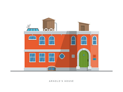 1. Arnold's House 1990 90 arnold cartoon hey house illustration nick nickelodeon nostalgia show tv