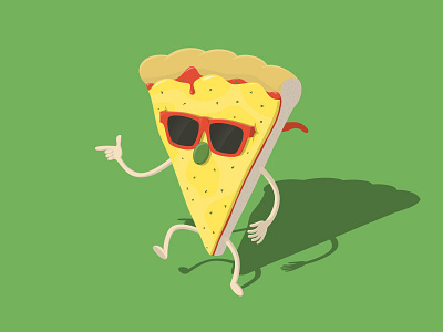 Pizza Funk cheese cool food funk funny glasses illustration pizza slice