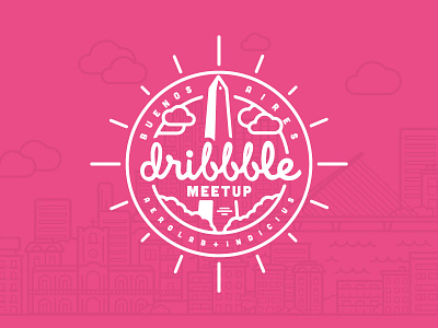 Dribbble Meetup Buenos Aires argentina buenos aires city clouds dribbble event logo meetup obelisk