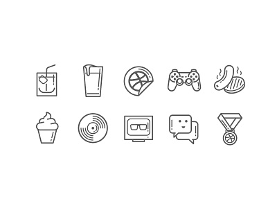 Icons for Dribbble Meetup Buenos Aires