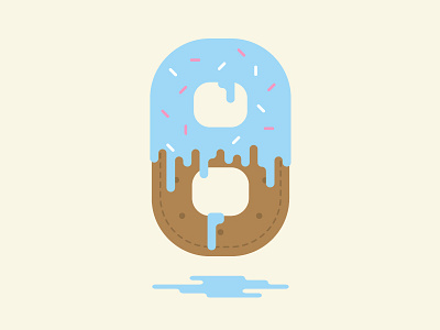 Another Ocho cookie eight flat food ice cream illustration love sandwich simple summer