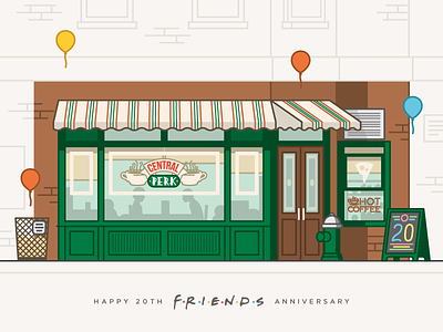 Happy 20th Anniversary, Friends! cafe central coffee friends new york nyc perk shop show stroke tv