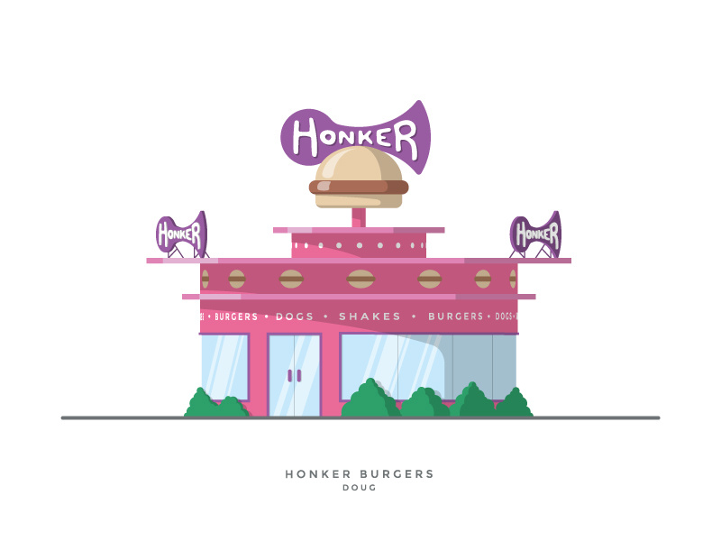 Extra Honker Burgers of Doug by Gustavo Zambelli on Dribbble