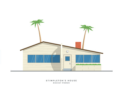 5. Stimpleton's House (Rocket Power) 1990 90 beach house illustration nick nickelodeon nostalgia palms rocket power tv show