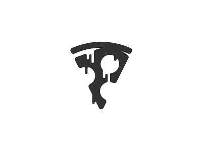 3. BW recipe cheese illustration logo melt ooze pepperoni pizza project simple slice stencil