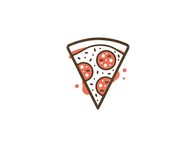 10. Stroke n' circles recipe grain illustration pepperoni pizza red rusty sauce simple slice stroke tomato vintage