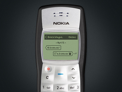 Whatsapp for Nokia 1100 1100 april batman chat fools mockup nokia pixel retro ui ux whatsapp