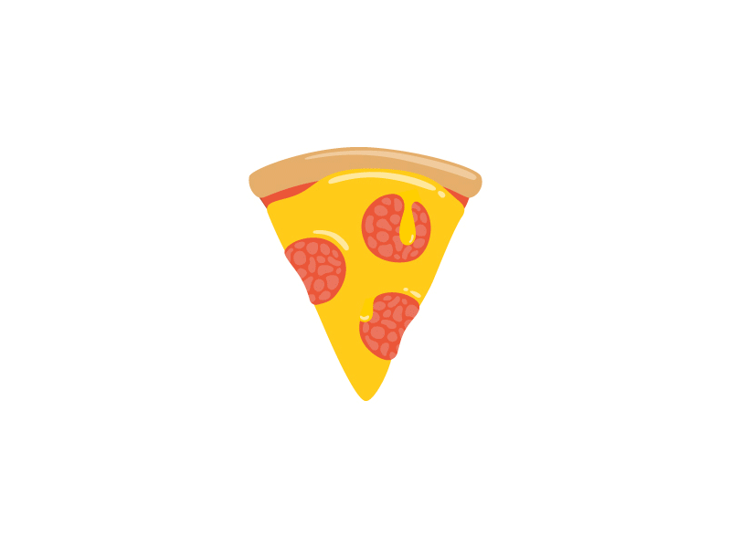 26. Carla's recipe animated fast food frame gif illustration pepperoni pizza slice spinning