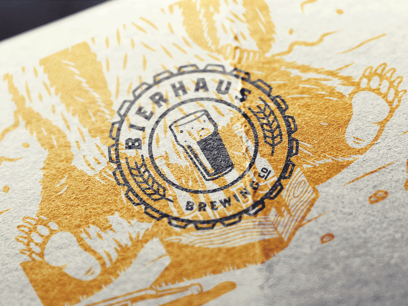 Bierhaus Pieces beer bierhaus box brand brewery brewing glass logo paper stationary t shirt tee