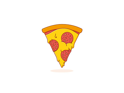 33. Brosmind's recipe brosmind cartoon cheese food illustration melt pepperoni pizza slice tribute