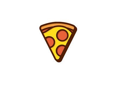 38. Deep recipe cheese fast food illustration logo pepperoni pizza shadow simple slice stroke