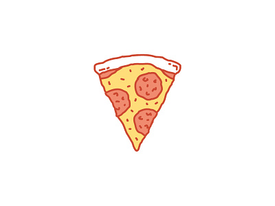 39. Pulse's recipe cheese fast food hand illustration logo pepperoni pizza pulse simple slice stroke