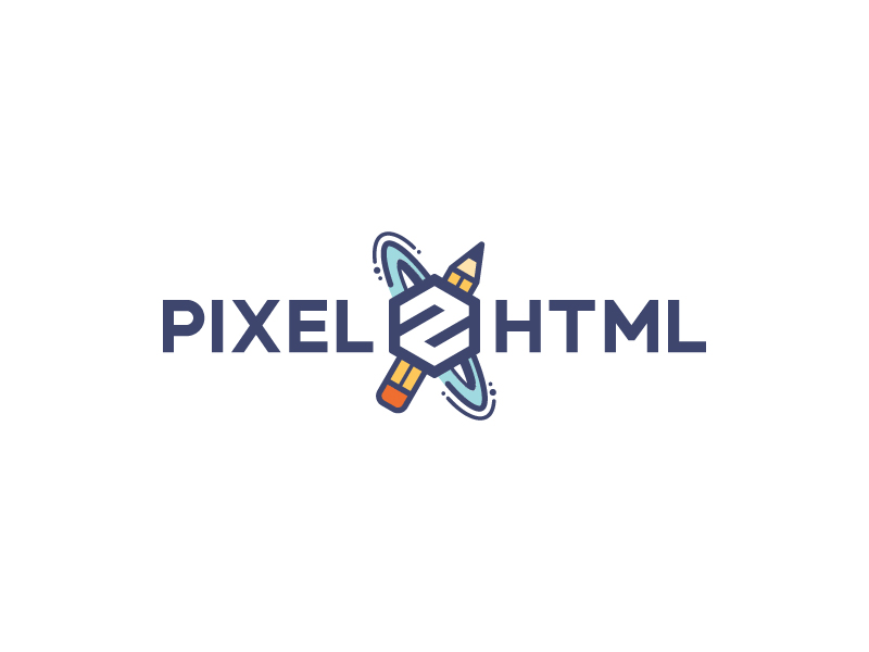 Pixel2HTML: Logo redesign brand color flat logo palette pencil portal refresh simplification