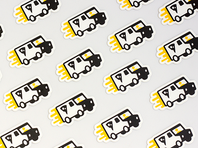 06/07 buy cheese delivery food illustration marketplace mule simple sticker truck