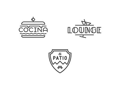 Food, Chill & Air backyard camping cocina food kitchen lounge melt patio sandwich simple stroke typography