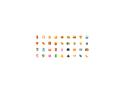 (See @2x) 20p Food bacon beer breakfast food hamburger icons pixel perfect pizza taco tiny