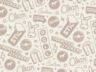 Products Pattern button lettering magnet mascot mule pattern shipping sticker stroke worldwide