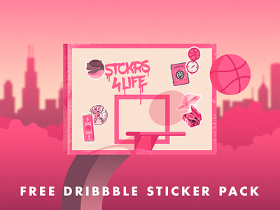 Free Dribbble Sticker Pack basketball city dribbble free hop midnight mule pack shadow sticker