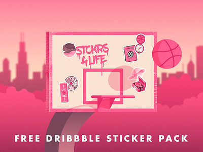 Free Dribbble Sticker Pack
