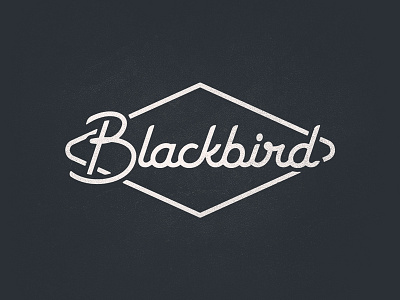 Blackbird bird cafe geometric heavy industrial lettering moto motorcycle racer vintage