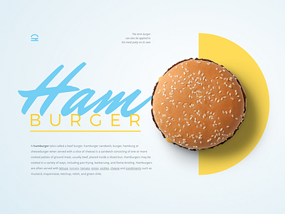 Hamburger UI experiment bread bun burger food ham hamburger icon typography ui web