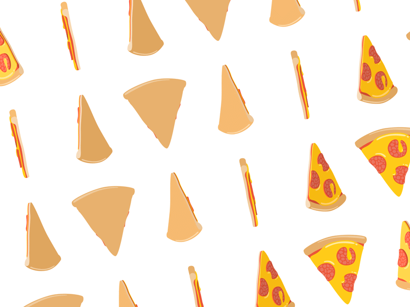 Slices and Slices animation cheese food frame by frame gif melt pattern pepperoni pizza simple slice