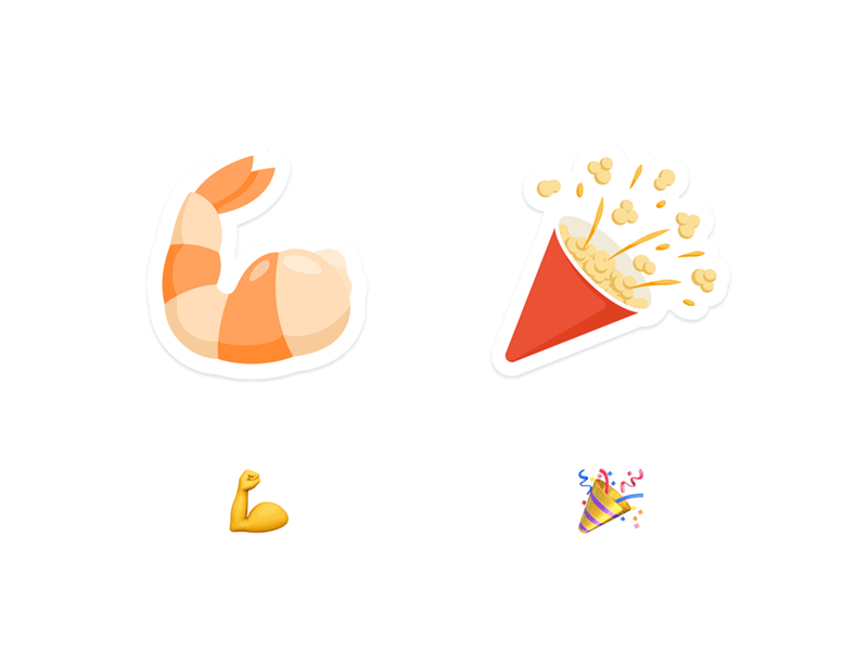 Cheesemoji 🧀 chat emoji food pack popcorn rainbow ribbon shrimp sticker