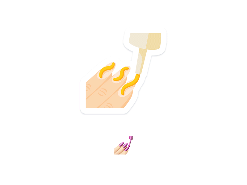 💅 cheese emoji food illustration mayo mustard nail nails polished