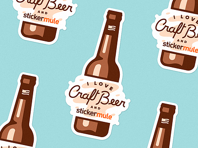 I Love Craft Beer & Sticker Mule