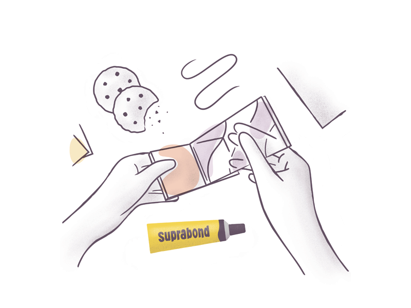 Suprabond: Steps coffee craft diy glass glue hands illustration ipad pro steps wood
