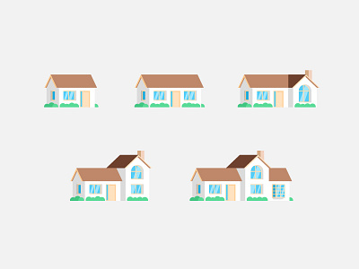 Clara: House Sizes animation clara flat house icon illustration lending morph resize responsive size