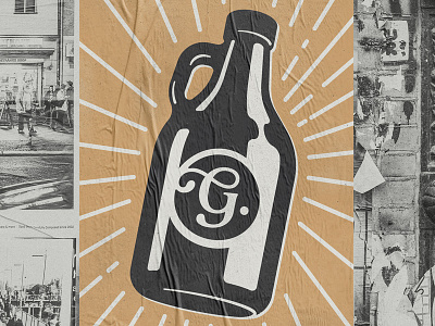 Gobragh: growler poster beer brand brewery craft growler illustration light logo poster shadow street