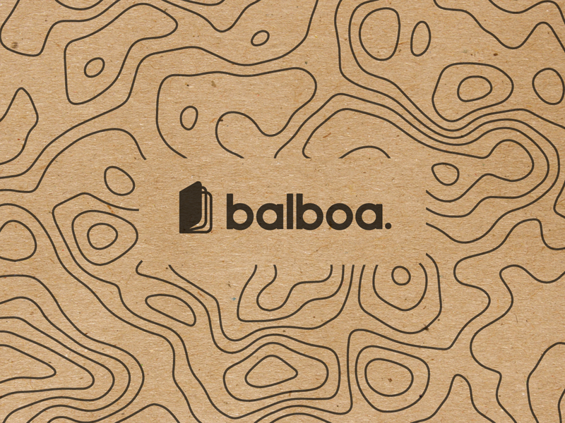 Balboa. design icon notebook name pattern topography paper craft brand logo