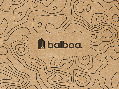 Balboa. brand craft design icon logo name notebook paper pattern topography