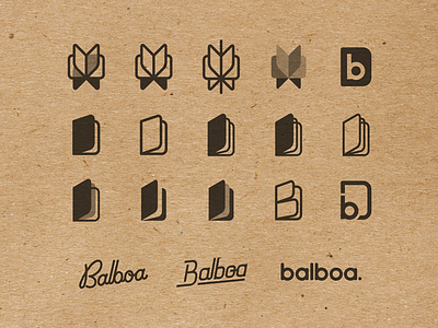 Balboa: logo exploration brand branding craft icon lettering logo mark notebook paper