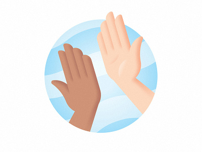 H5 friend friendly gradient hand high5 human icon illustration love