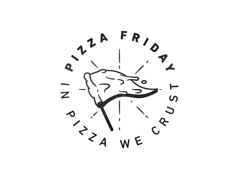Pizza Friday 🍕 badge cheese flag food friday mushroom pepperoni pineapple pizza shrimp slice tomato