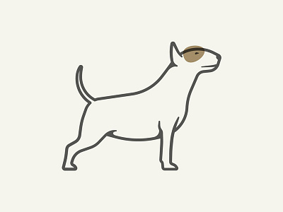 Bull Terrier animal bull dog doggo illustration pet shadow stroke terrier