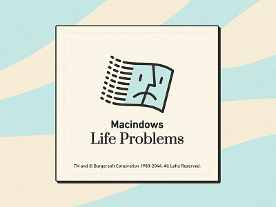 Macindows Life Problems apple finder fun illustration life logo microsoft problem retro sad vintage windows