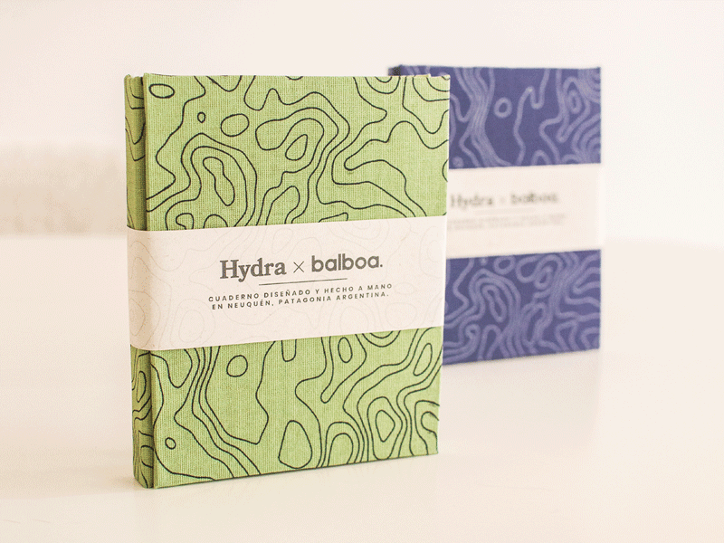 Hydra x Balboa. brand handcraft handmade notebook packaging pattern photography stationary stationery topography